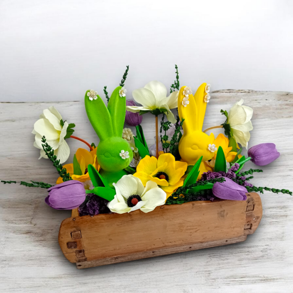 Διακοσμητικό για το Πάσχα με κεραμικούς κούνελους!