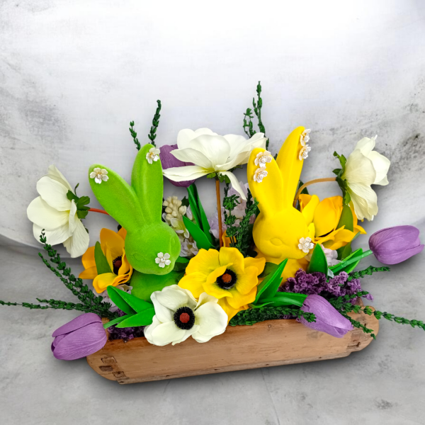 Διακοσμητικό για το Πάσχα με κεραμικούς κούνελους!