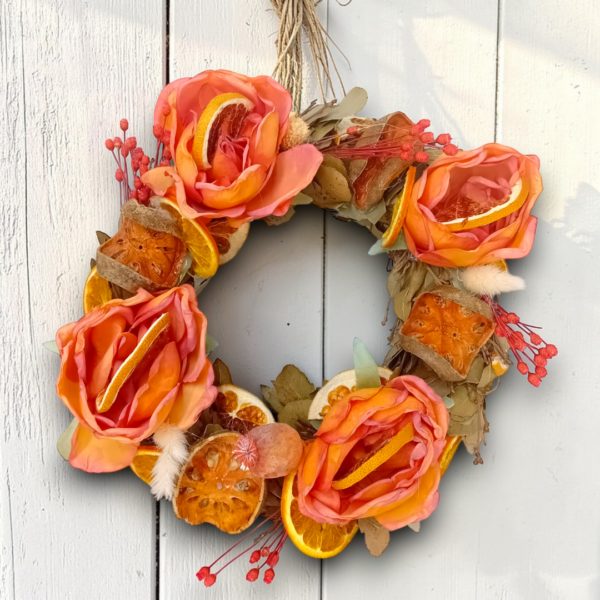 Διακοσμητικό χειροποίητο στεφάνι αποξηραμένων λουλουδιών!