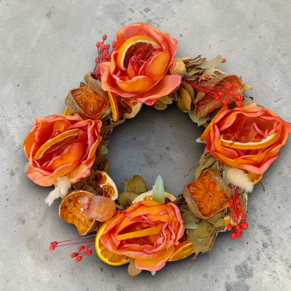 Διακοσμητικό χειροποίητο στεφάνι αποξηραμένων λουλουδιών!