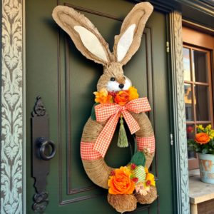 Πασχαλινή διακόσμηση με μεγάλο λαγό!