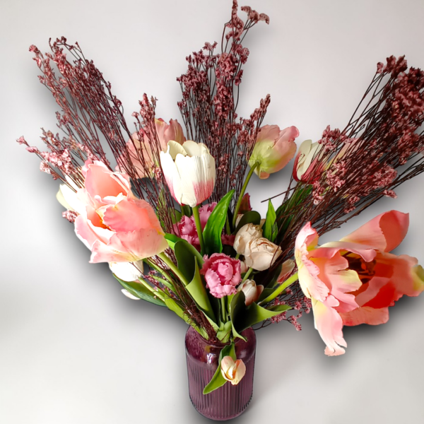 Διακοσμητική ανοιξιάτικη σύνθεση σε γυάλινο βάζο!