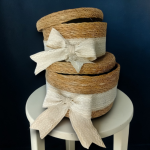 Καλάθια αποθήκευσης πλεκτά με φιόγκους!