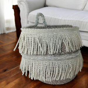 Καλάθι αποθήκευσης με σατέν κρόσια & λαμπερά κρύσταλλα!