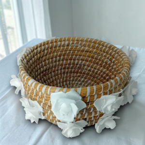 Καλάθι μπαμπού με λουλούδια!