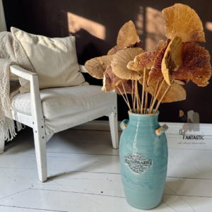 Κεραμικό ανθοδοχείο με αποξηραμένα sponge mushrooms!